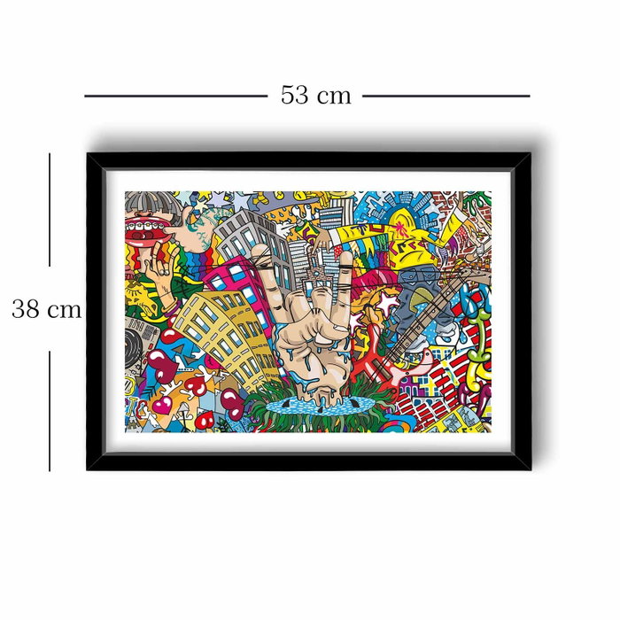 Wallity Cuadro Decorativo Multicolor 38 x 53 cm